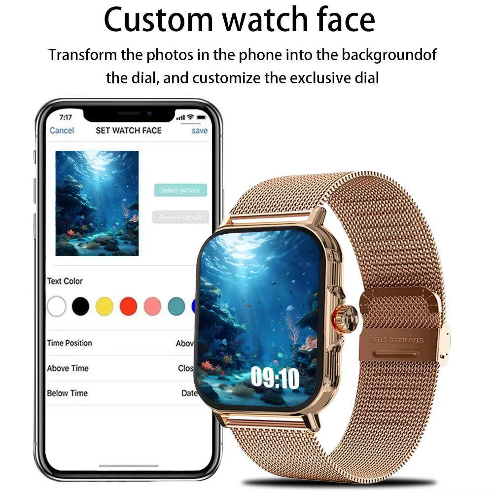 2024 Smartwatch for Men and Women - Full Touch Screen Fitness Tracker with Bluetooth Calling Function.