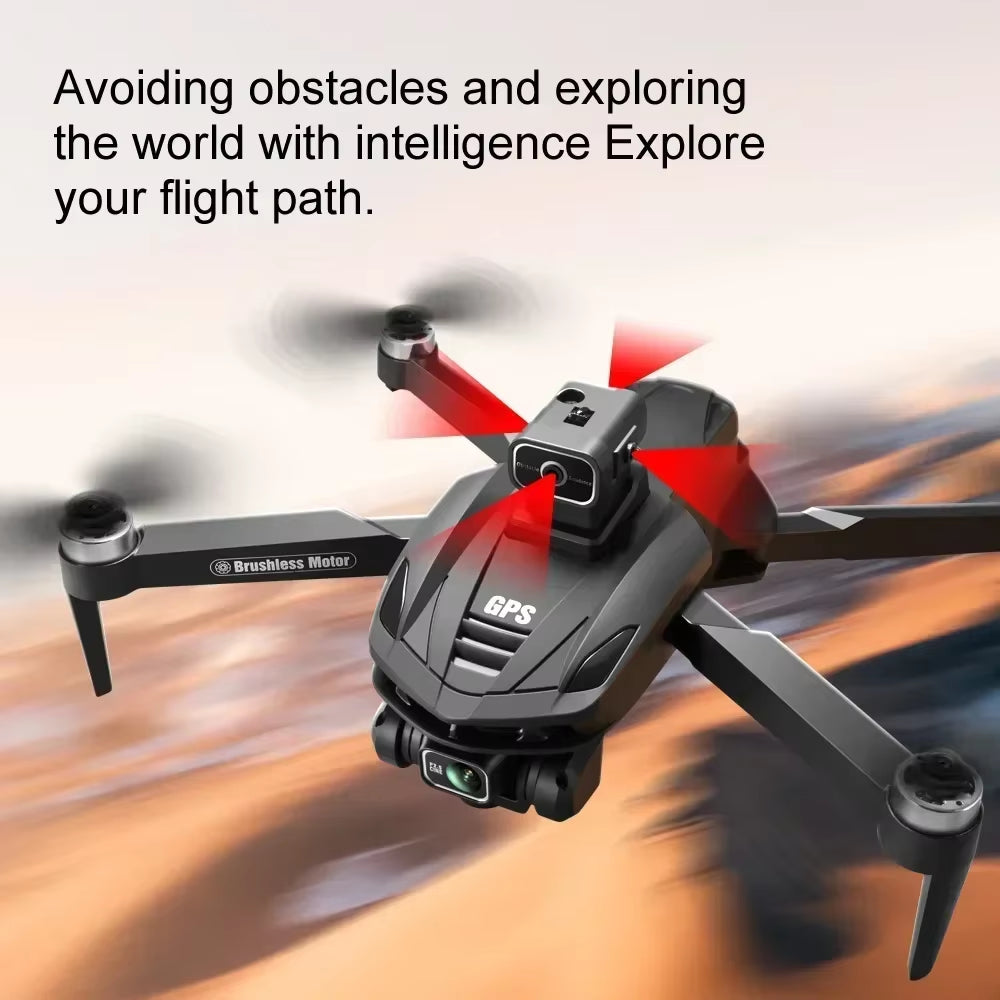 V168 Professional Drone with Triple Camera System, 8K Wide Angle, GPS Localization, and Four-Way Obstacle Avoidance Quadcopter