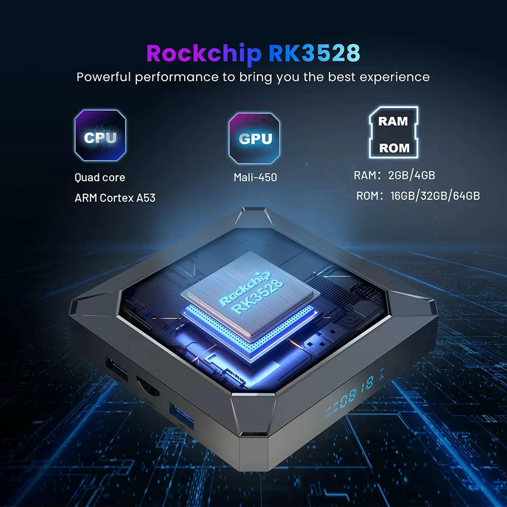 X98K Android 13 Smart TV Box with 8K Resolution, Dual Wi-Fi, and Bluetooth 5.0.