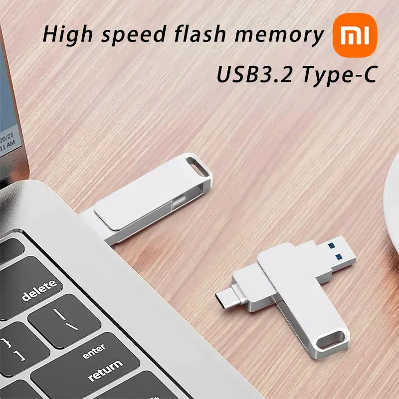Xiaomi 16TB USB 3.2 Waterproof Flash Drive with High-Speed Transfer and Type-C 2-in-1 Interface for Mobile Devices and Computers