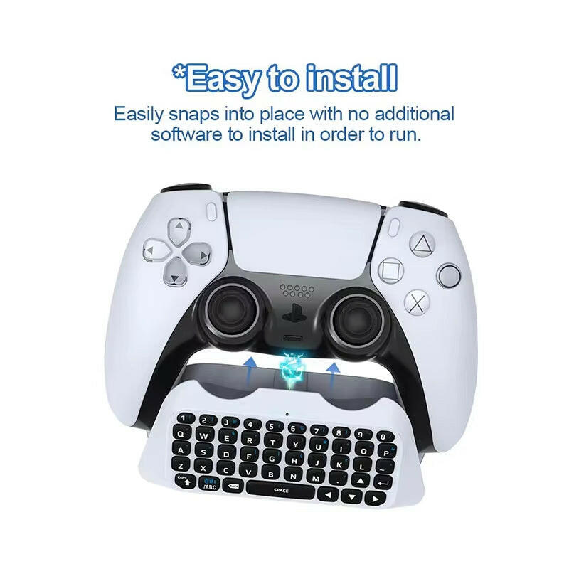Bluetooth Wireless Keyboard for PS5 Controller - External Chatpad for PlayStation 5.
