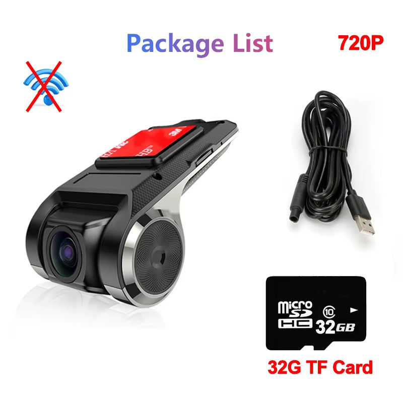 Dash Cam for Cars WIFI Car DVR 1080P Video Recorder ADAS for Android Multimedia Version Car Camera Black Box USB Car Accessories