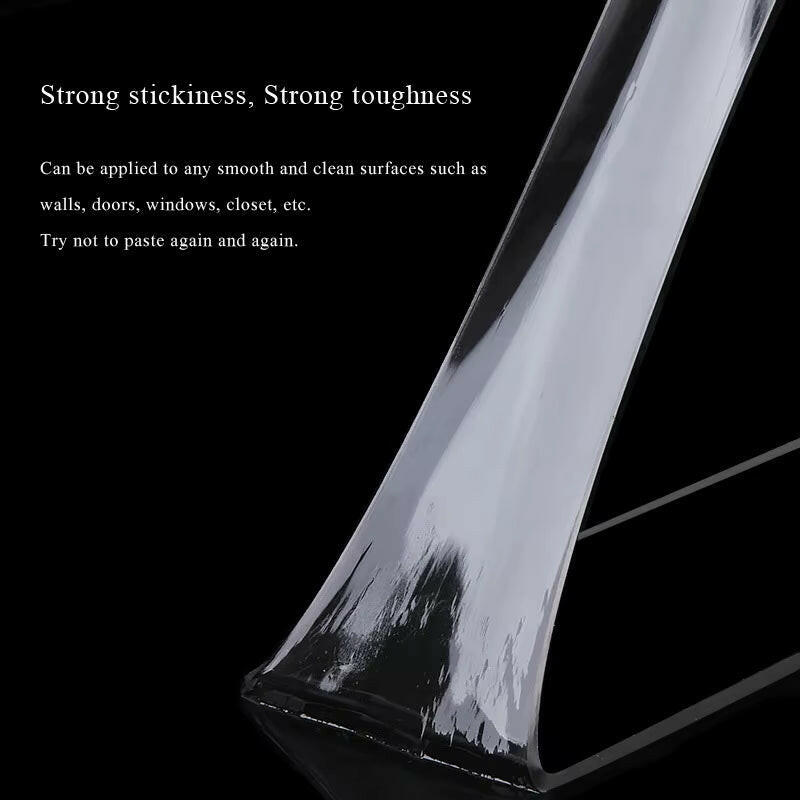 Transparent Double-Sided Nano Tape - Waterproof, Removable Wall Stickers for Kitchen and Bathroom Decor.