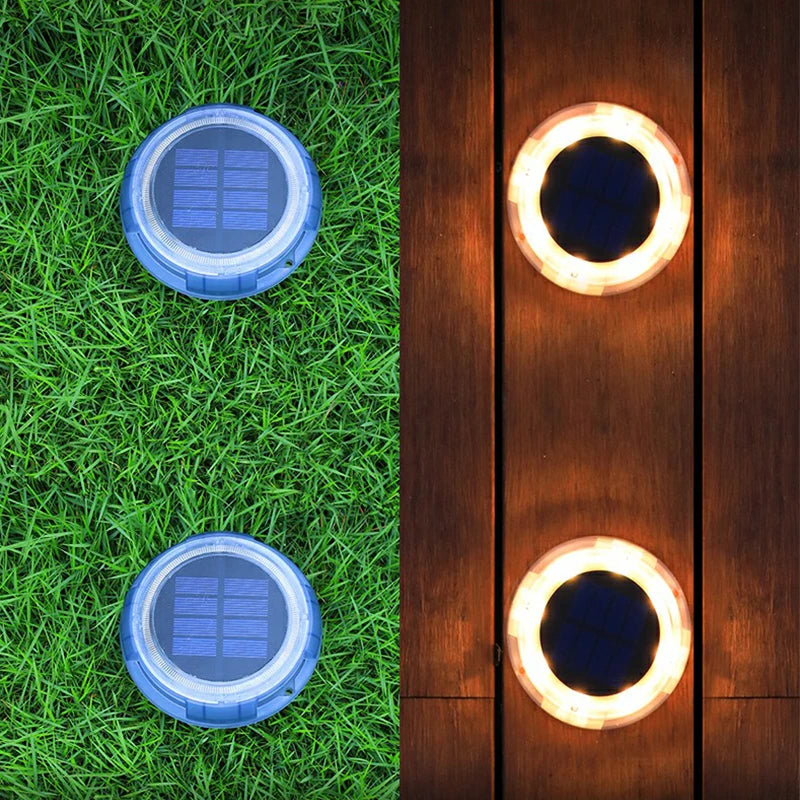 Premium Outdoor Waterproof LED Solar Lawn Lights - Elegant Buried Street Lamps for Gardens and Villas in Warm White.
