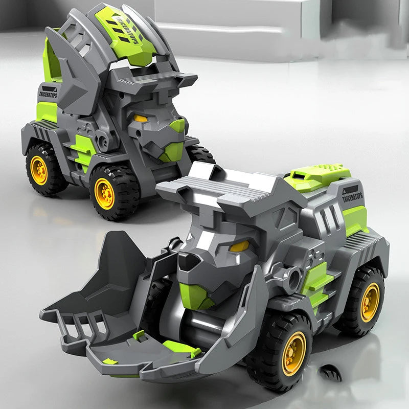 Transform Your Playtime with the 2-in-1 Transforming Dinosaur Car: A Dynamic Deformation Toy for Boys 14+.