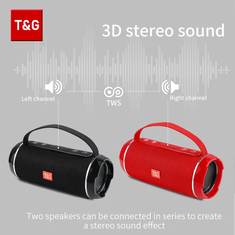 Wireless Bluetooth Speakers - TG116C - Portable Outdoor Subwoofer with Radio and Enhanced Sound Quality